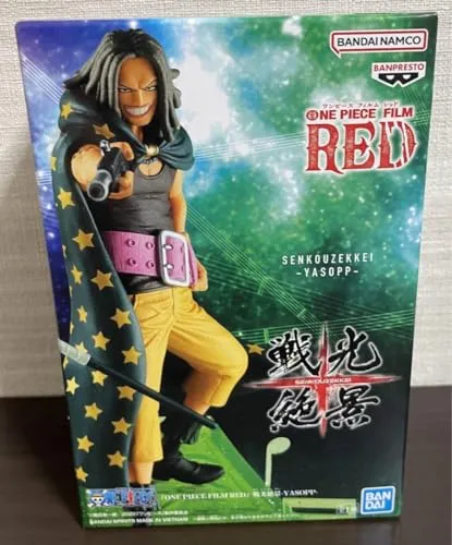 Banpresto Yasopp Actionfigur - One Piece Film Red, 12 cm - Model Statuen, detailreiche PVC-Figur von Yasopp aus One Piece, ideal für Sammler mit umweltfreundlicher Verpackung und Basisständer.