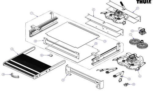 Thule Ersatzteil Nr. 1500603705 für Slide-Out Step G2