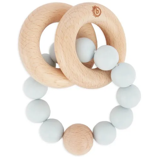 Beißring mit Silikonkette silber * 24059015 * bieco in grau von Bieco