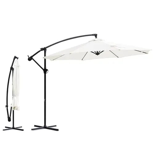 Sekey Ampelschirm 300 cm mit Kurbel – UV50+ Gartenschirm von Sekey