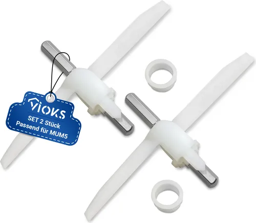 VIOKS SET 2x Mitnehmer für Bosch MUM5 Küchenmaschine - Ersatzteile für Küchenmaschinen, hochwertig und mit zuverlässigem Verriegelungsmechanismus für optimale Nutzung der Bosch MUM5 Küchenmaschine.