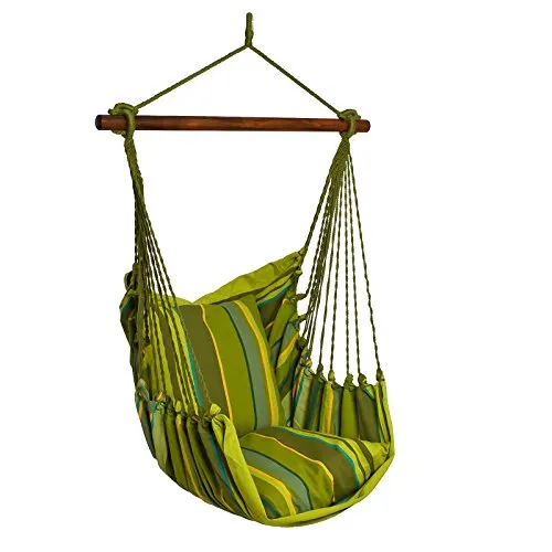 Hängesessel RELAX Baumwolle Streifen, mehrfarbig - Hängesessel aus 100% Baumwolle, handgeknüpft und belastbar bis 120kg. Wählen Sie Ihre Lieblingsfarbe und genießen Sie den Komfort und die elegante Optik!