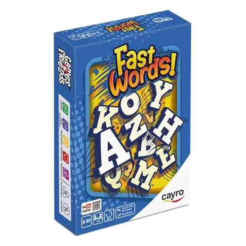 Cayro – Schnelle Wörter, Brettspiel – unterhaltsam und lehrreich – für alle Altersgruppen – einfach mit der Familie zu Spielen – fördert die Kreativität – enthält 110 Wortkarten