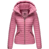 MARIKOO Damen Übergangsjacke Steppjacke mit abnehmbarer Kapuze