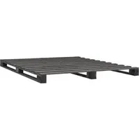 vidaXL Palettenbett Grau Massivholz Kiefer 120×200 cm - Lattenrost aus massivem Kiefernholz, robust und langlebig, mit starkem Lamellensystem für optimalen Komfort. Ideal für ein stilvolles Schlafzimmer.