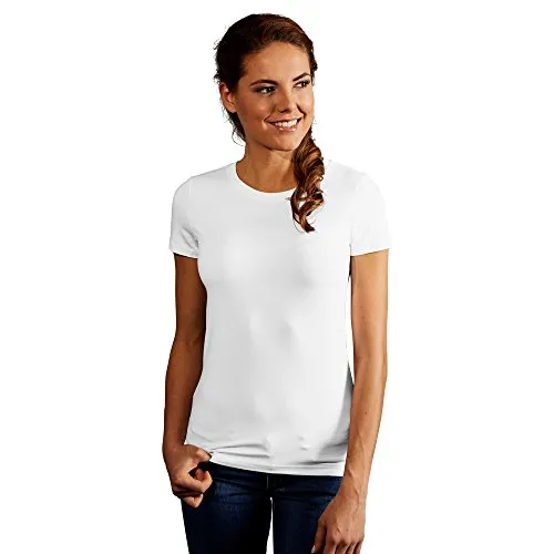 Slim-Fit T-Shirt Damen, Weiß, M
