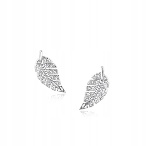 FRAISE Ohrringe Silber 925 - Ohrstecker Silber 925 - Elegante Blatt Mit Zirkonia - Echt Silber - Kleine Blätter Ohrringe 925 Silber Hypoallergen, Minimalistisch, Zeitloser Schmuck