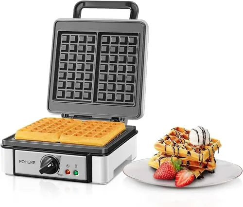 XL Waffeleisen 1200 Watt - 2 Waffeln gleichzeitig - Waffeleisen mit Cool-Touch-Technologie und stufenloser Temperatureinstellung für perfekt gebräunte Waffeln. Ideal für große Gruppen und platzsparend verstaubar.