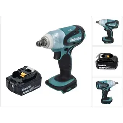 Makita DTW 251 M1 Akku Schlagschrauber 18 V - 230 Nm - Akkuschrauber mit 230 Nm Drehmoment, ideal für anspruchsvolle Schraubarbeiten. Inklusive 1x 4,0 Ah Lithium-Ionen Akku für längere Laufzeit.