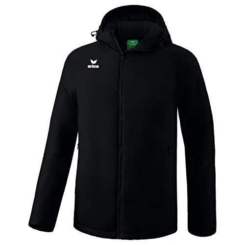 Erima Unisex Team Winter Jacke 4XL, schwarz - Funktionsjacke mit wasserdichtem Obermaterial (1.500 mm Wassersäule) und wattiertem Futter für optimalen Schutz gegen Kälte und Nässe.