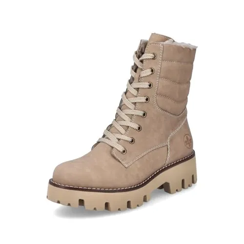 Rieker Damen Combat Boots Y3330 in beige von Rieker