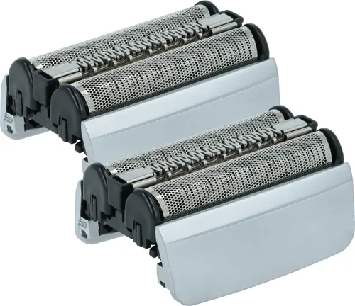 vhbw 2x Scherköpfe Ersatz für Braun 83M für Elektrorasierer, Schwarz Silber