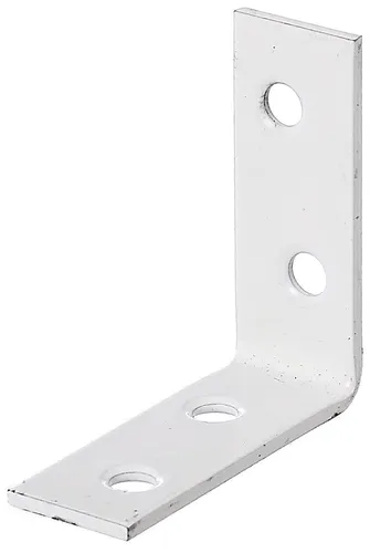 Produktbild 12x ALBERTS Stuhlwinkel Bauwinkel Verbinder Stahl weiß beschichtet 40x40x15 mm