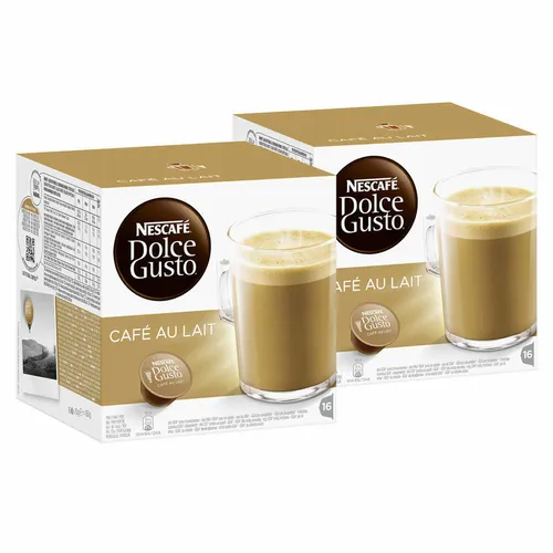Nescafé DOLCE GUSTO Café au lait,Kaffee, Milchkaffee, KaffeeKAPSEL, 2x16 KAPSELN