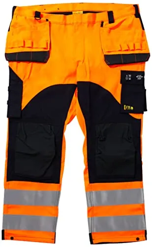 Blaklader 158915135389C60 Multinorm Inhärent Arbeitshose, High Vis Orange/Marineblau, Größe C60