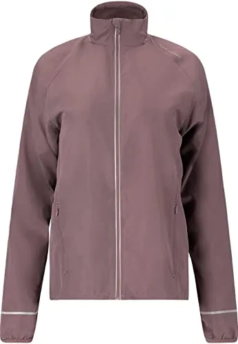 Endurance Damen Laufjacke Shela 1117 Shark 44 - Leichte Funktionsjacke - Funktionsjacke für Damen mit atmungsaktivem Material, ideal für Laufen, Fitness und Nordic Walking. Hoher Stehkragen und 360 Grad-Reflektion für mehr Sicherheit.