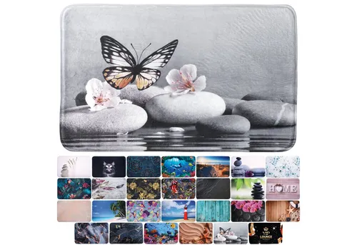 Sanilo Badematte Vanesa, rutschhemmend und schnelltrocknend in grau von Sanilo