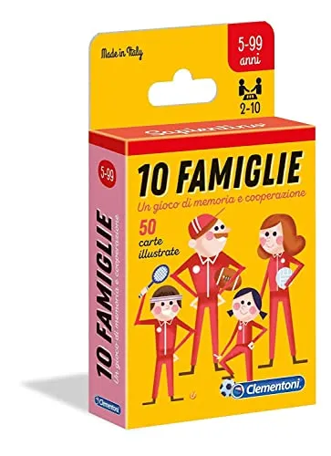 Clementoni - 16172-10 Familien, Kartenspiel für Kinder, 5-99 Jahre
