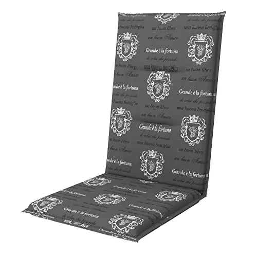 Doppler / Hochlehner Spot/Gartenstuhlauflage/Hochlehner/Grau Wappen/ca. 119 x 48 x 5 cm