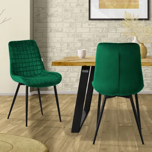 ML-DESIGN Polsterstuhl Esszimmerstühle 2er Set, Samt mit Metallbeinen - Polsterstühle für Esszimmer, modernes und elegantes Design mit bequemer Rückenlehne, ideal für stilvolle Akzente und maximalen Komfort.