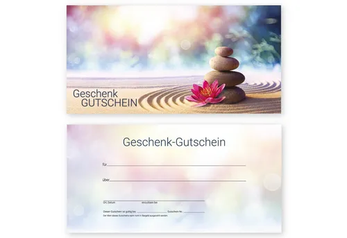 cosmeticPlus Geschenkkarte 50 Gutscheinkarten mit verschiedenen Motiven (zum Verkaufen), glänzende Vorderseite