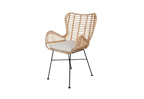 Casa Moro Rattanstuhl XXL Monia - Bequemer Relaxsessel aus Naturrattan - Rattanstuhl für Küche, Garten und Terrasse, handgeflochten aus leichtem Naturrattan für mediterranes Flair und perfekte Gemütlichkeit.