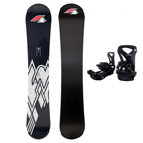F2 Set Snowboard Rental Machine 168xw cm mit Bindung L