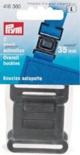 Prym 2 Stück Steckschnalle Steckschließen 35 mm schwarz 416360