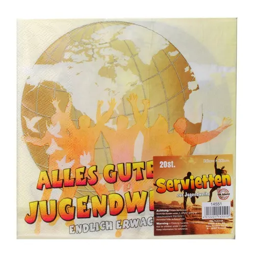 Servietten 20 Stück Alles Gute zur Jugendweihe Dekoration