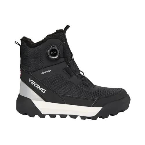 Viking Expower Warm GTX BOA black (2) 32 - Winterschuhe für Kinder mit wasserdichter GORE-TEX Membran, BOA-Schnürung für perfekte Passform und kuscheliger Isolierung für warmen Komfort bei jedem Wetter.