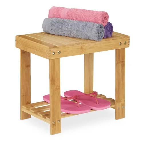 Fußbank Fußschemel Tritthocker Kinderhocker stabil Bambus Trethocker 1,7 kg