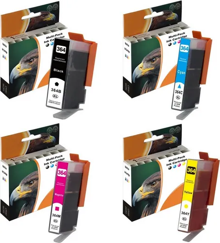 D&C Tintenpatronen ersetzt HP 364x-4er Set (B/C/M/Y)