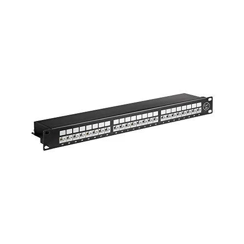 CAT 6A Ethernet Patch Panel 24 Port STP - 24-Port geschirmtes Patchpanel für CAT 6A, ideal für strukturierte Verkabelungen in Netzwerken, sorgt für hohe Übertragungsgeschwindigkeiten und geringe Signalverluste.