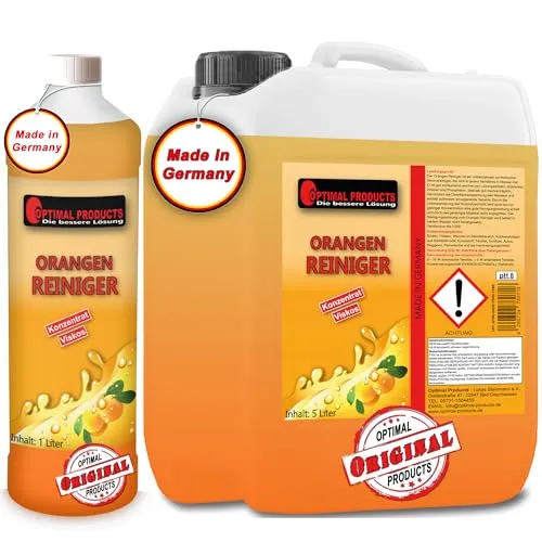 Orangenreiniger | Konzentrat | intensiver Orangenduft | Reinigungsmittel - Universalreiniger | 5 Liter + 1 Liter