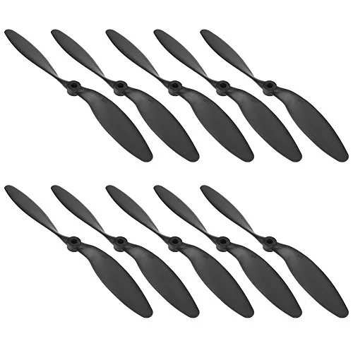 Dilwe Flugzeug Quadcopter Propeller, 10 Teile/Satz 8060 Blatt Propeller Zubehör für Fernbedienung Flugzeug Quadcopter (Schwarz)