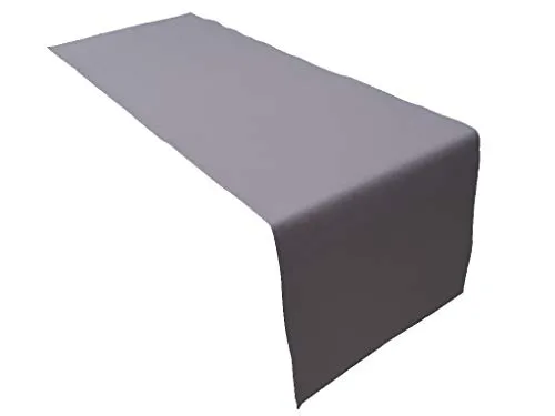 Lemos Home Hochwertiger Tischläufer aus Baumwolle. Tischtuch, Tischdecke. Große Auswahl an Farben. (Anthrazit)