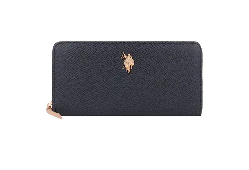 U.S. POLO ASSN. Jones Large Zip Around Wallet - Damen-Geldbörsen mit elegantem Design und goldfarbenen Akzenten, inklusive vielen Fächern für optimale Organisation. Maße: 19 x 11 x 2,5 cm.