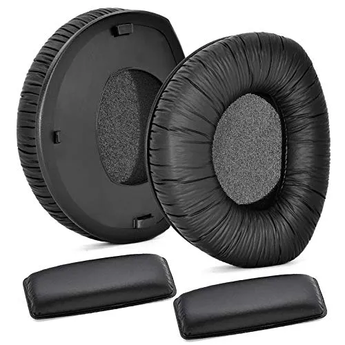 Defean Ohrpolster, teile, für Sennheiser RS160 RS170 HDR160 HDR170, Schwarz, PU-Leder und Schaumstoff, ein Set