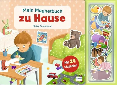 Mein Magnetbuch zu Hause: Pappbilderbuch mit 24 Magneten für Kinder ab 3 Jahren. Zum Mitspielen und Entdecken!