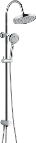 Schütte Brausegarnitur Niagara Rain – Überkopfbrause mit 5 Strahlarten - Brausegarnituren mit 112 cm Höhe, ausgestattet mit Antikalk-Noppen und 5 Jahren Herstellergarantie für ein entspanntes Duscherlebnis.