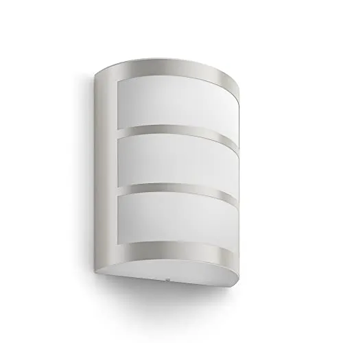 Philips Python LED Outdoor Wandleuchte - Wetterfeste Außenleuchte mit warmweißem Licht, energiesparend und rostbeständig - ideal für alle Wetterbedingungen mit 5 Jahren Garantie auf das LED-System.