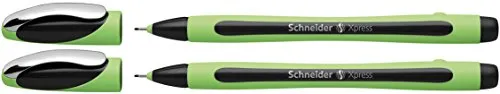 Schneider Xpress Fineliner (Tinte dokumentenecht, Strichstärke 0,8 mm, Made in Germany) 2er Set, schwarz