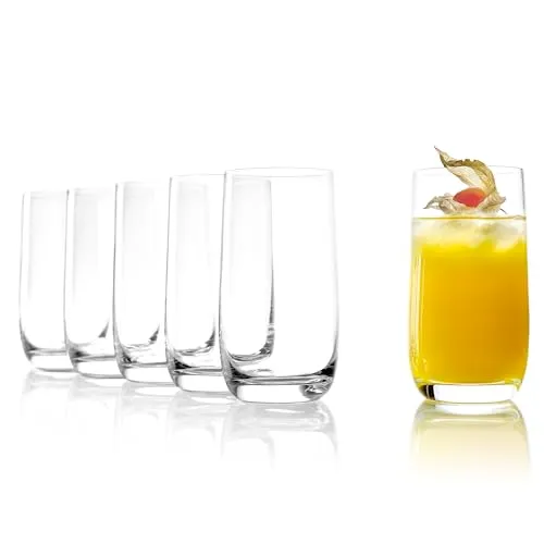 Stölzle Lausitz Saftgläser Weinland 6er-Set 315 ml – Hochwertige Allroundgläser für Saft, Wasser & Cocktails – Schlichte Wassergläser aus Kristallglas – Spülmaschinen- & Stoßfest, made in Germany