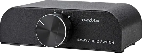 Nedis Analog Audio-Schalter 4-Port - 4 Kanäle, 3.5 mm Anschlüsse für flexibles Audio-Management