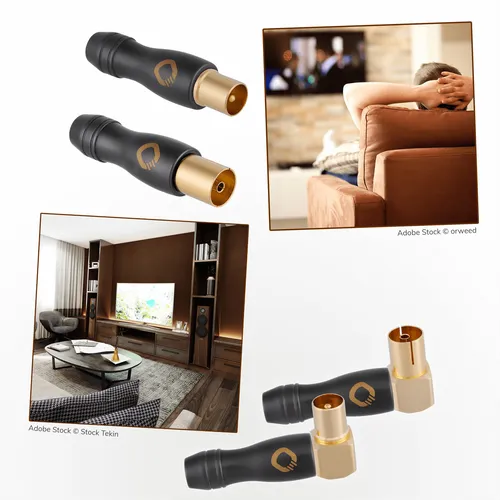 OEHLBACH Transmission Shift F90 Antennenstecker gewinkelt IEC/Koax - 1 Stück