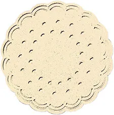 Duni Untersetzer uni champagne 7,5cm 25 Stück in weiß von Serviertten