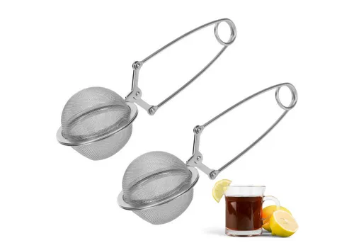 WESTMARK Teesieb 2 Stück, Ø 5 cm, Länge: 16 cm, Teatime, Klappsiebe, Edelstahl
