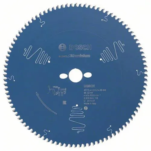 Bosch Expert for Aluminium 2608644116 Kreissägeblatt 315mm - Metallkreissägeblatt mit 96 Microteq-Zähnen für präzise Schnitte in Aluminium und Nichteisenmetalle. Robuste Konstruktion mit Dämpfungsschlitzen für weniger Geräusche und Vibrationen.
