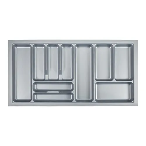 Orga-Box Besteckeinsatz I 917 x 474 mm für Tandembox - Besteckeinsatz für perfekte Ordnung in Schubladen, aus hochwertigem, leicht zu reinigendem Kunststoff mit optimaler Fachaufteilung für mehr Übersicht in modernen Küchen.
