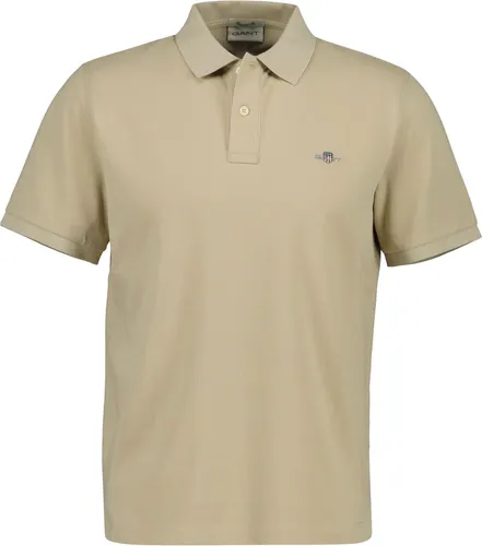Gant Shield Pique Poloshirt Herren - Vielseitiges Gant Shield Pique Poloshirt für Herren aus 100% Baumwolle. Mit flach gestricktem Kragen und kleinen Seitenschlitzen bietet es hohen Tragekomfort und elegante Optik.